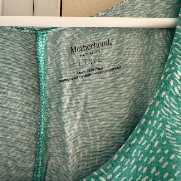 Maternity Motherhood Green Sleeveless Top with back tie Large - Picture 3 of 3